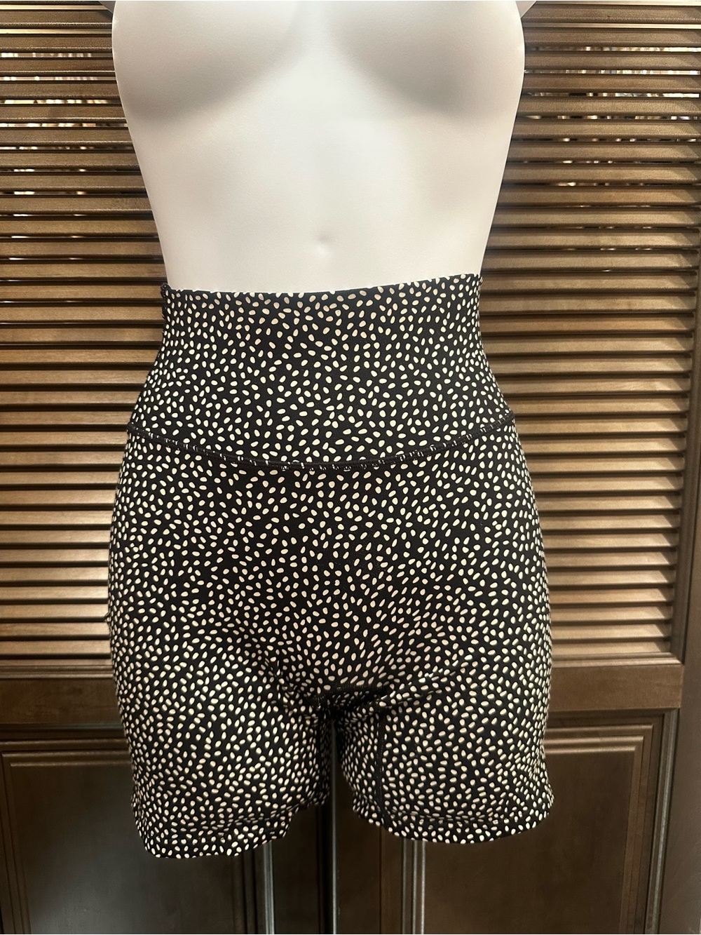 Amazon Women's Black and White High-Waist Athletic Shorts